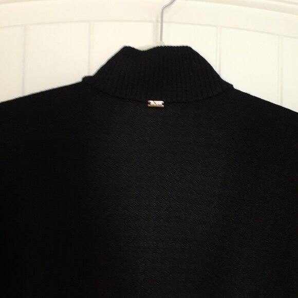 St. John Sport Oversized Full Zip Mock Neck 3/4 Sleeve Sweater Black Size S - Picture 6 of 14